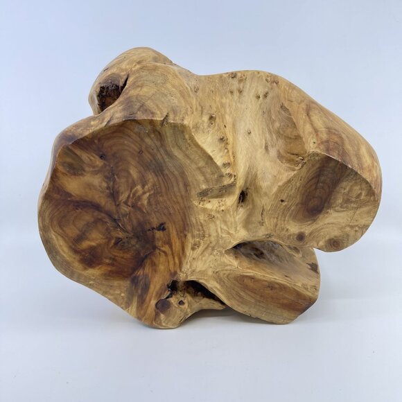 natural live edge burl wood bowl rustic handcrafted centerpiece - Picture 2 of 6